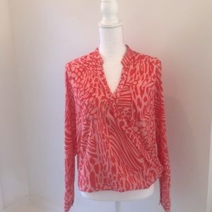 Doncaster Coral and pink blouse